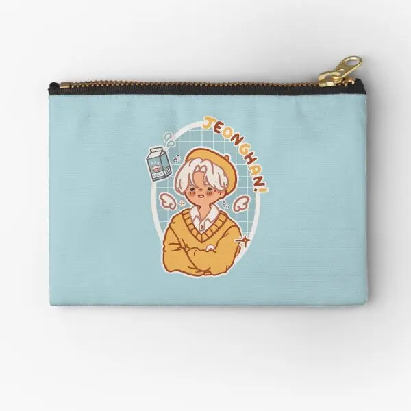 

Jeonghan, чехлы на молнии для хранения трусиков, кошелька для денег, ключей, женское и мужское нижнее белье, косметические носки, Сумка с кармашком для монет