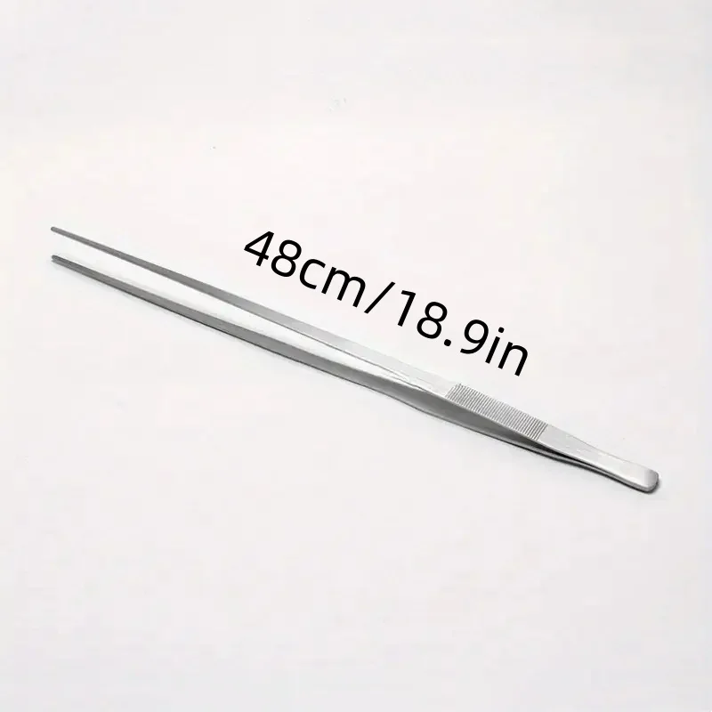 Aquarium tweezers 48cm Stainless Steel Fish Tank Plant Aquascape Tools Straight Curved Forceps Clip Aquatic Feeding Tongs