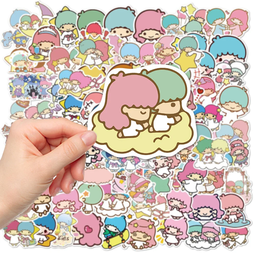 

10/30/50/100pcs Cute Little Twin Stars Sanrio Stickers Kawaii Decals for Kids Toy Phone Suitcase Diary Cartoon Graffiti Sticker