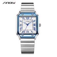 SINOBI Design décontracté hommes montres à Quartz mode en acier inoxydable homme montres affaires carré mâle Relogio Masculino 1