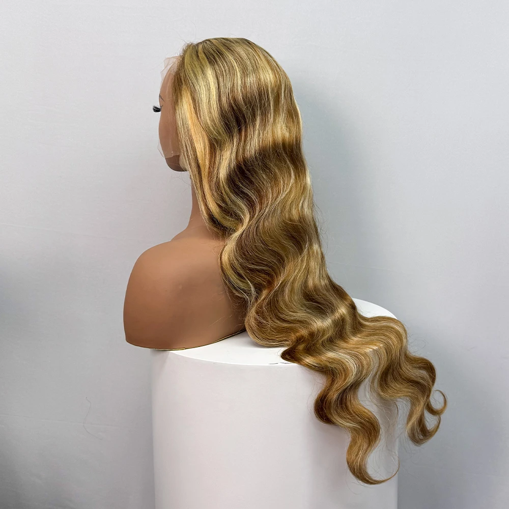 250% Density 30/613 highlight Blonde Body Wave Lace Front Wig 13x4 HD Transparent Lace Frontal Human Hair Wigs For Black Women