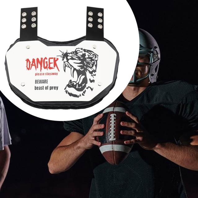 Football Back Plate Rugby Back Pads Shock Resistant Rugby Gear Rear Lower Back Protector for Football Game Athletes Teenagers