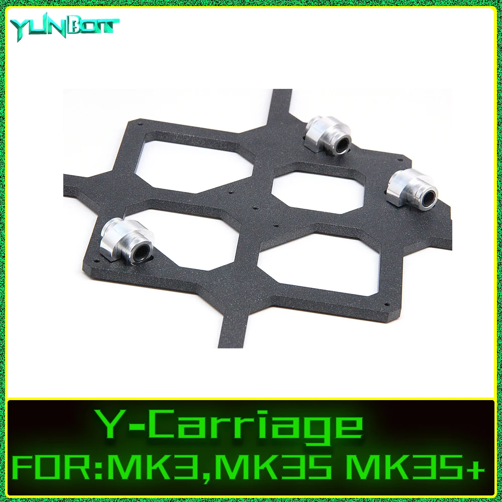 Original Prusa i3 MK3 3D Printer Aluminum Y Carriage With 3pcs Aluminium part clamps LM8UU For Prusa i3 3D Printer Parts