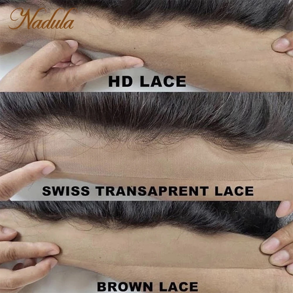 Nadula Hair Chiusura in pizzo HD 5x5, Chiusura in pizzo per capelli brasiliani Body Wave, 14-20 pollici, Chiusura in capelli umani Remy pre-strappata con pizzo svizzero - immagine 5