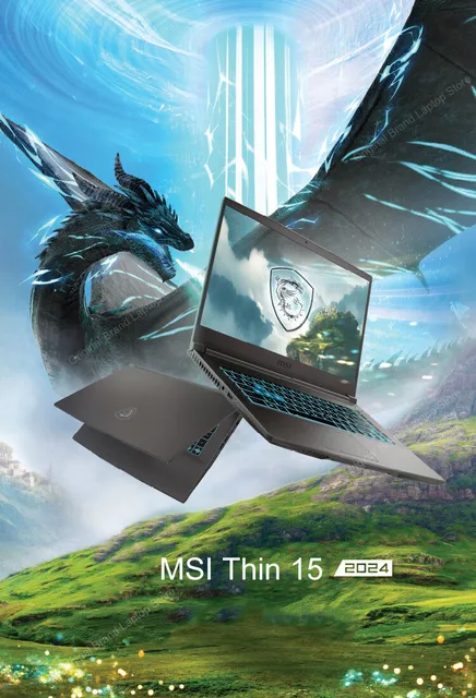 2024 MSI Thin 15 Gaming Laptop 15.6 Inch 2.5K QHD 165Hz IPS Screen 