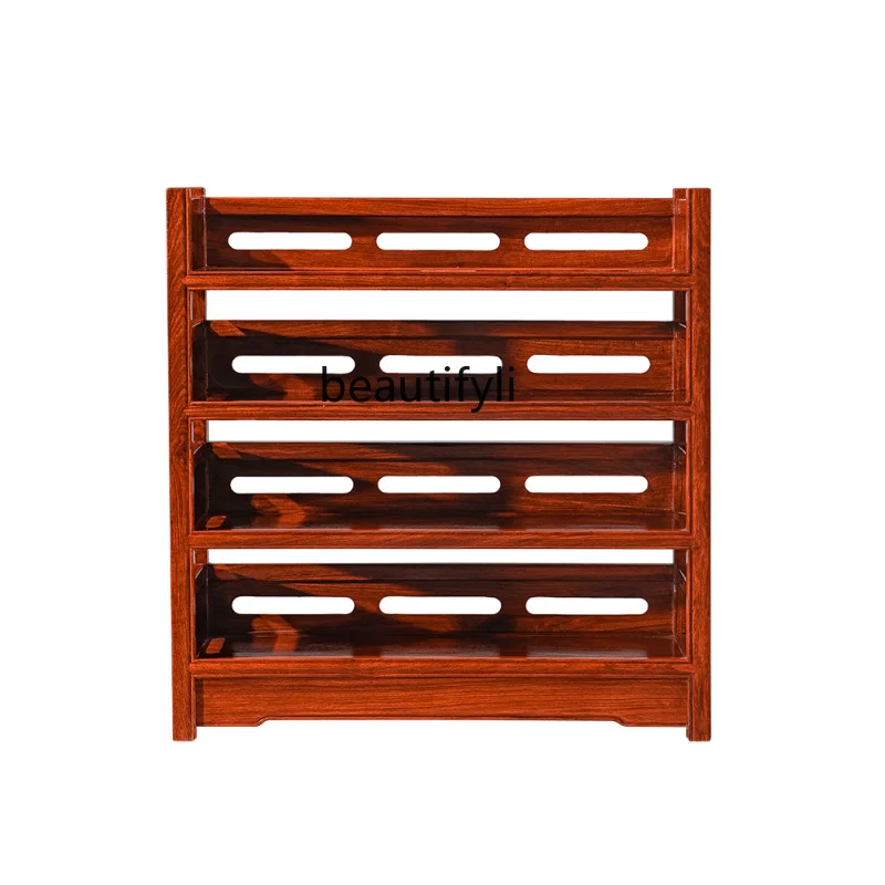 

Pterocarpus Erinaceus Poir. Shoe Rack Door Shoe Cabinet Chinese Simple Rosewood Solid Wood Multi-Layer Storage Rack furniture