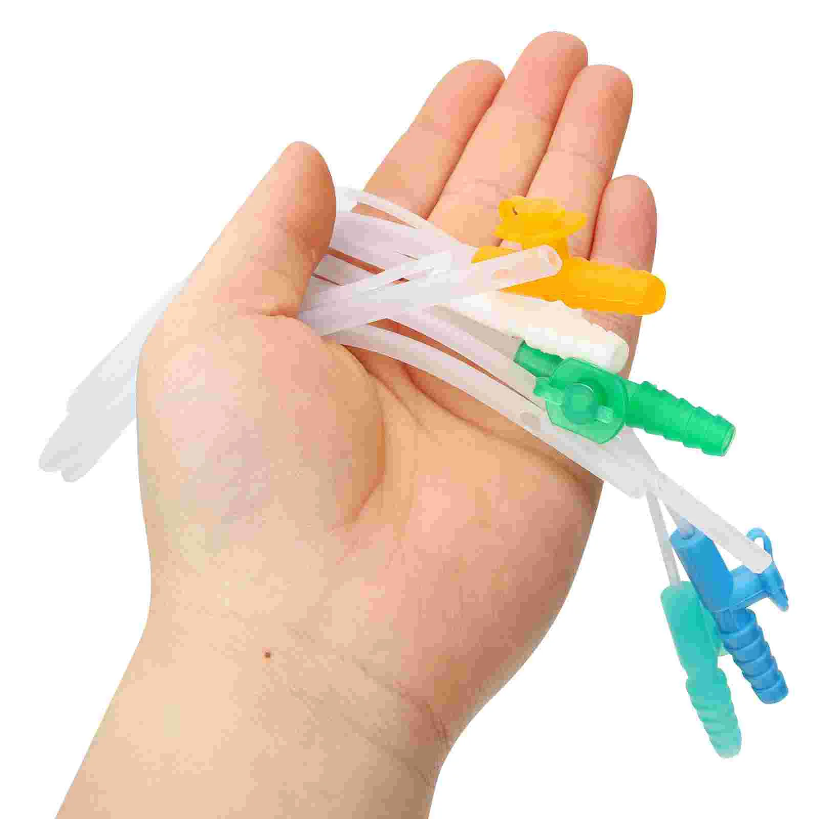 10 Pcs Aspirator Sterile Catheter Suction Mucus Removal Device Adults Soft Household Tubing Silica Gel Catheters Men Child aspirator catheter