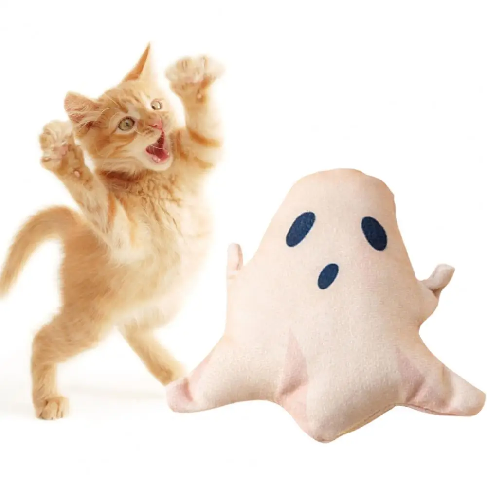 

Износостойкая игрушка для кошек, игрушка для кошек С Кошачьей Мятой, прочная плюшевая кукла на Хэллоуин, устойчивая к укусам игрушка для кошек, веселая жевательная игрушка для зубов