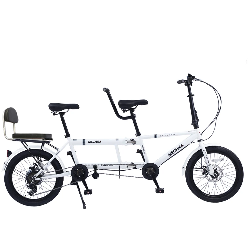 Two Person Folding Bicycle for Adults and Children, Two Person