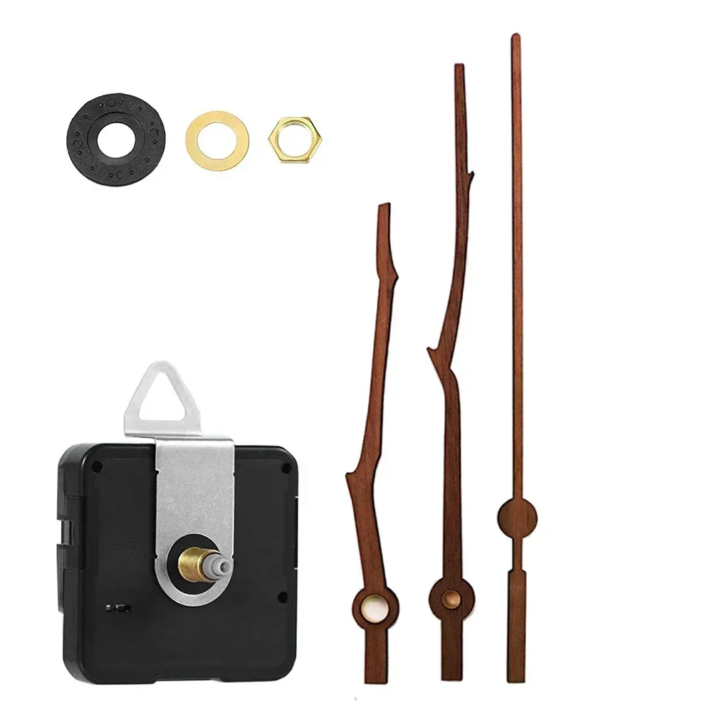 Black Walnut Traced Replacement Hands Atomic Quartz Silent Controlled Wall Clock Movement Mechanism DIY Set Accessories