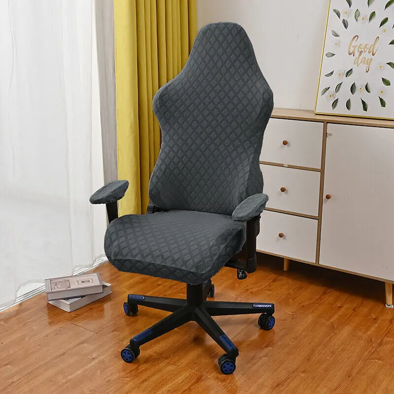 Elastic Fleece Jacquard Gaming Chair Cover Stretch Dustproof Seat Protect Cover Dustproof Office Computer Chair Cover