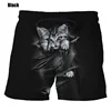 New Fashion Cute Cat Graphic Board Shorts For Men 3D Printed Casual Unisex Funny Animal Beach Swimming Shorts Men Trunks 3