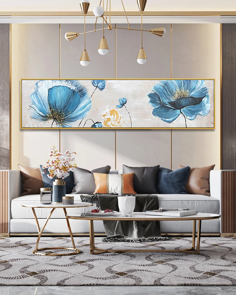 

Красивая абстрактная картина с объемными цветами, искусство, Безрамная картина, холст, чистый ручной работы, украшение для стен детской комнаты