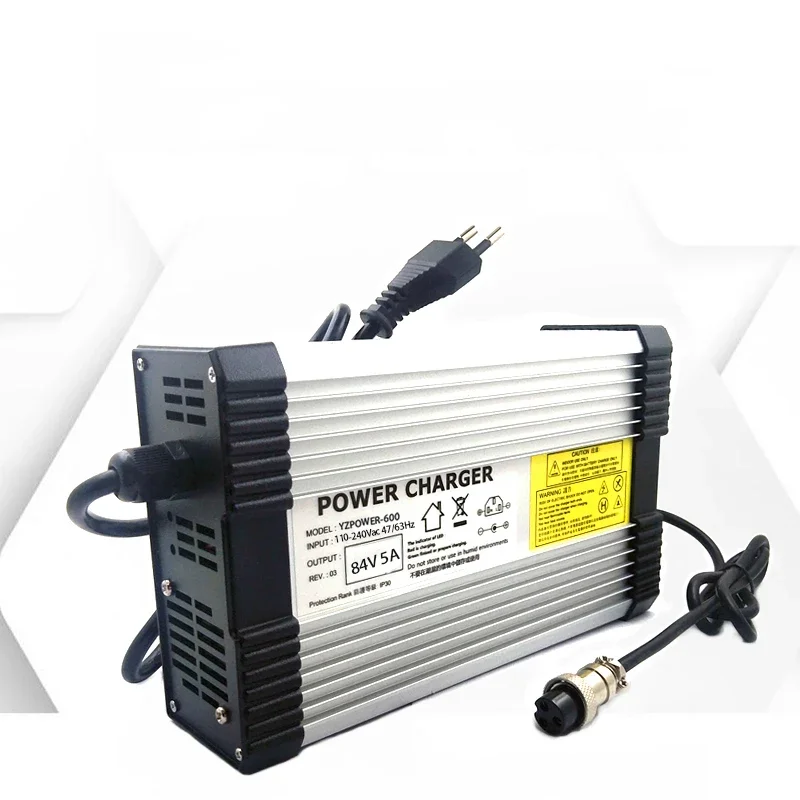 YZPOWER 84V 5A 20S Lithium-Batterie Ladegerät mit Ausgang Stecker für 72V Elektrische Fahrrad Schnelle Lade mit fans – Detail 4