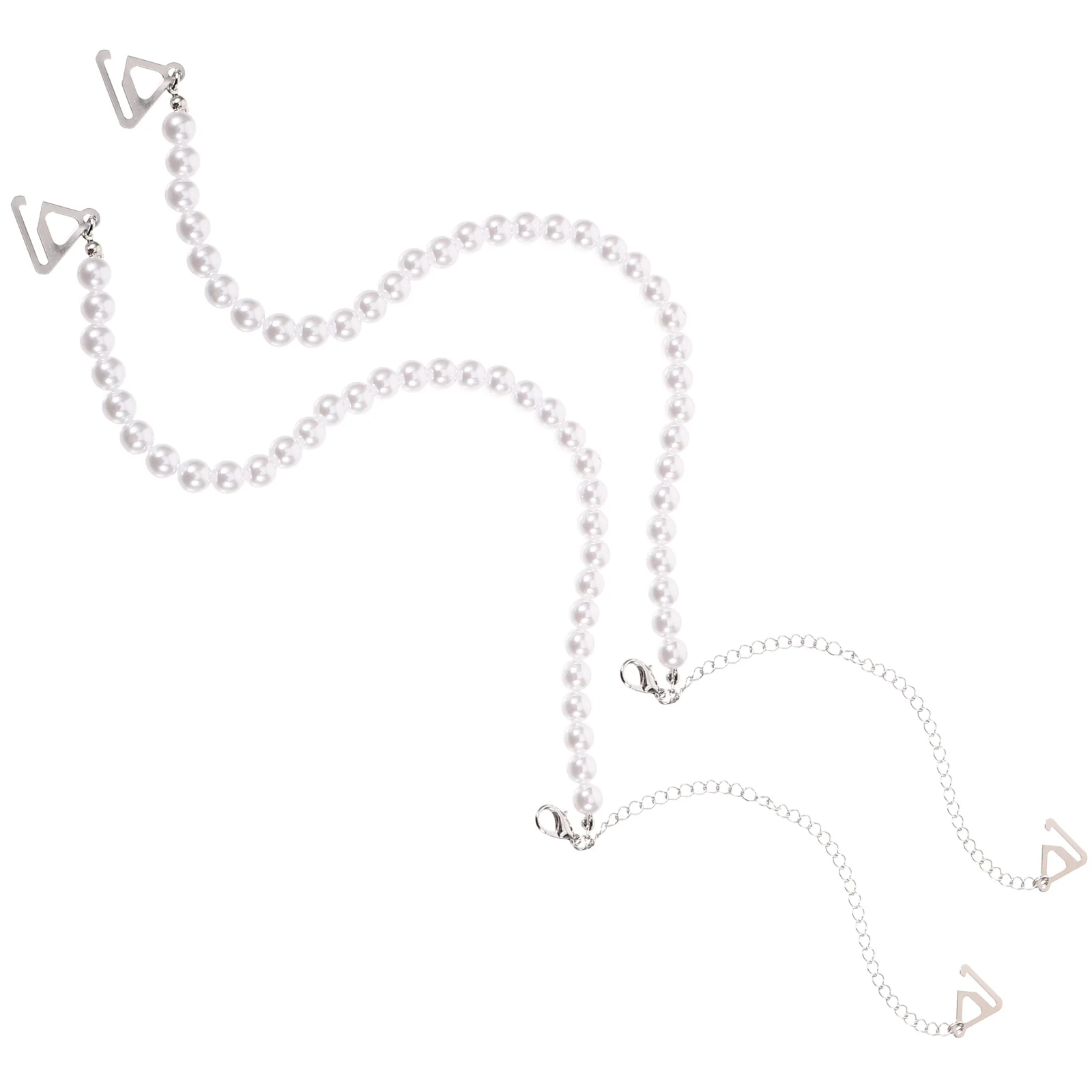 

Пара регулируемых лямок для бюстгальтера с жемчугом, сменные лямки для нижнего белья, невидимые Нескользящие лямки для бюстгальтера, топы для бюстгальтера