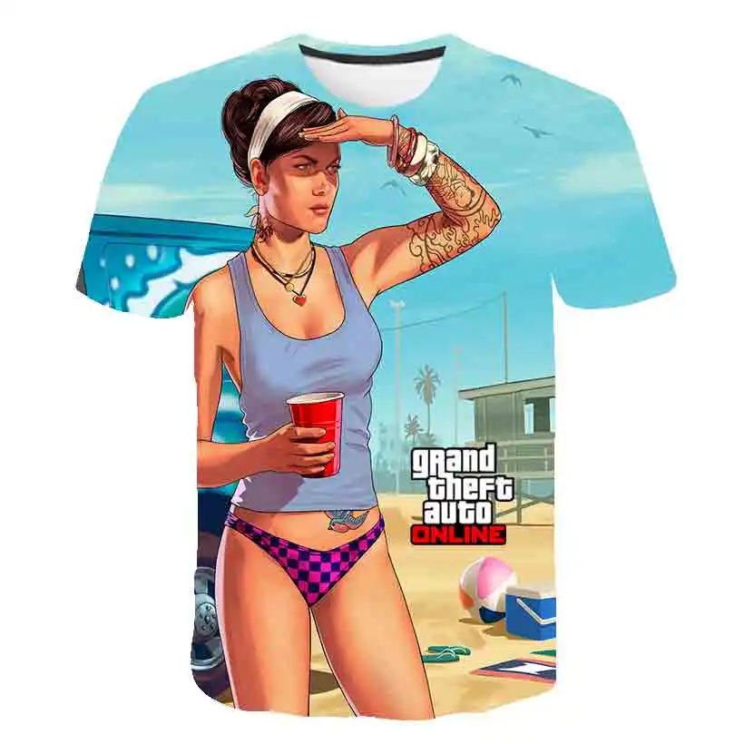 Grand Theft Auto Gta T Shirt kid Street Long With Gta 5 T Shirt kid summer new Tshirts In loose Tees For boys girls Gta5 T shirt t shirt design