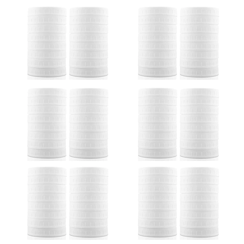 

ABSF 128 Pack Wide Mouth Mason Jar Lids,Plastic Storage Caps For Canning Jars,Leak-Proof And Anti-Scratch Resistant Surface