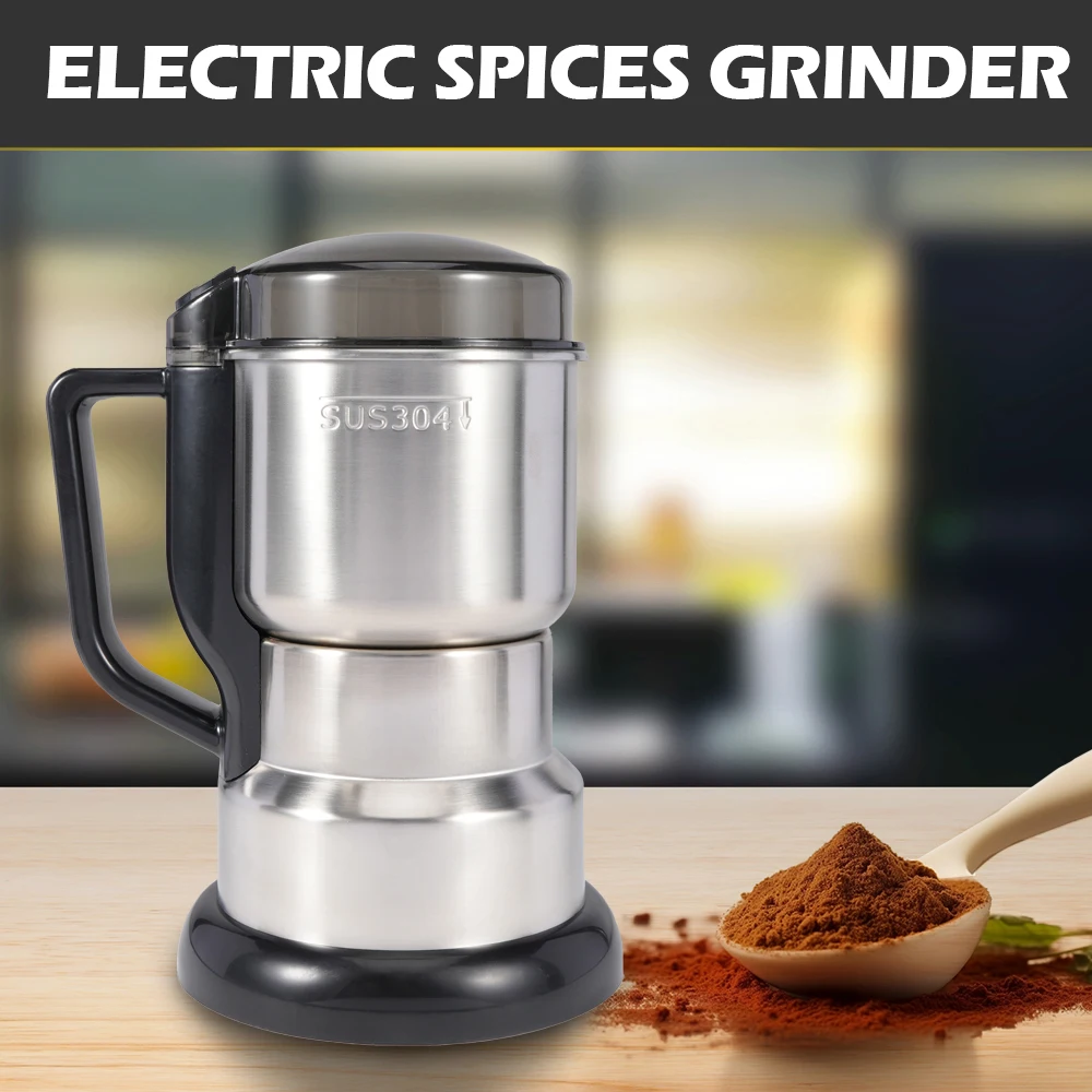 400W 304 Stainless Electric Grinder Eight Page Blade Electric Fast Grinding Multifunction Smash Machine Rice Beans Home Blender 5