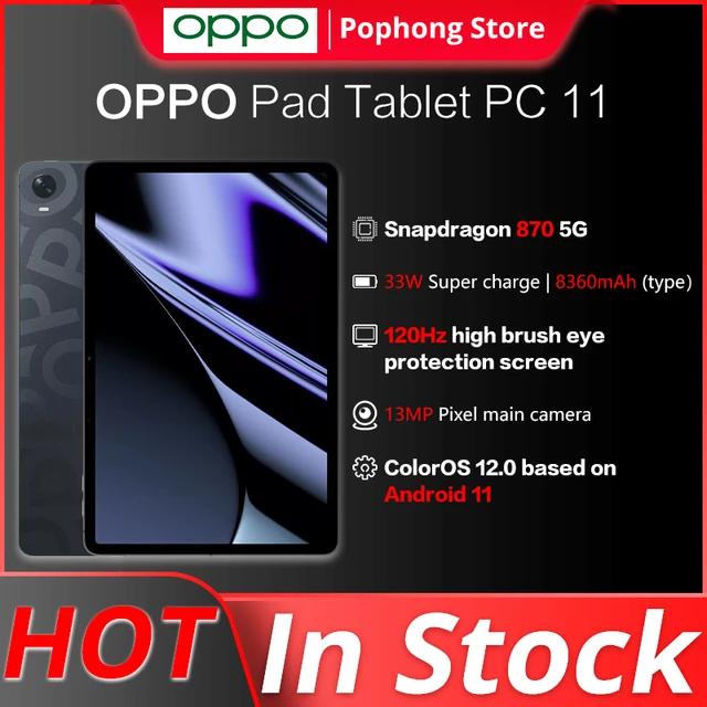 Original Oppo Pad Tablet Pc 11 Inch 2.5k 120hz Snapdragon 870 Octa