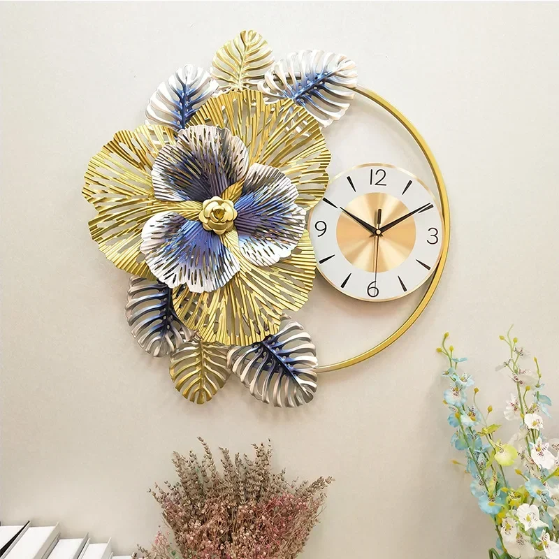 

Clock wall clock living room modern minimalist light luxury clock creative home fashion wall watch atmospheric Nordic wall clock