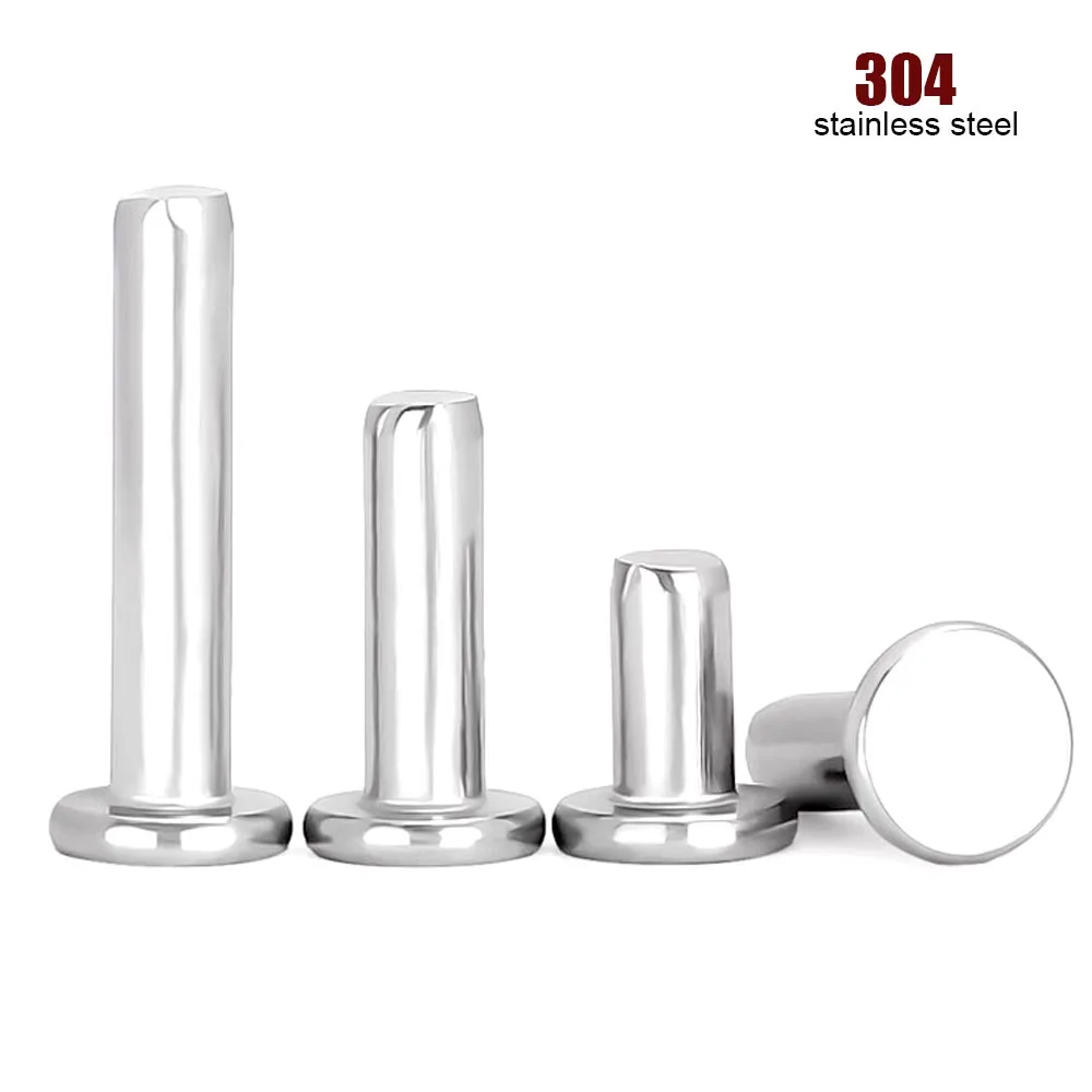 5/50pc M1.5 M2 M2.5 M3 M4 M5 M6 M8 GB109 304 Stainless Steel Flat Round Head Solid Rivet Self Plugging Knock-on Rivet Nail Bolts 5/50pc M1.5 M2 M2.5 M3 M4 M5 M6 M8 GB109 304 Stainless Steel Flat Round Head Solid Rivet Self Plugging Knock-on Rivet Nail Bolts