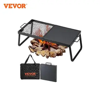 VEVOR Folding Campfire Grill,Portable Camping Grates Camp Fire Cooking Equipment with Legs Carrying Bag for Outdoor BBQ Cooking 1