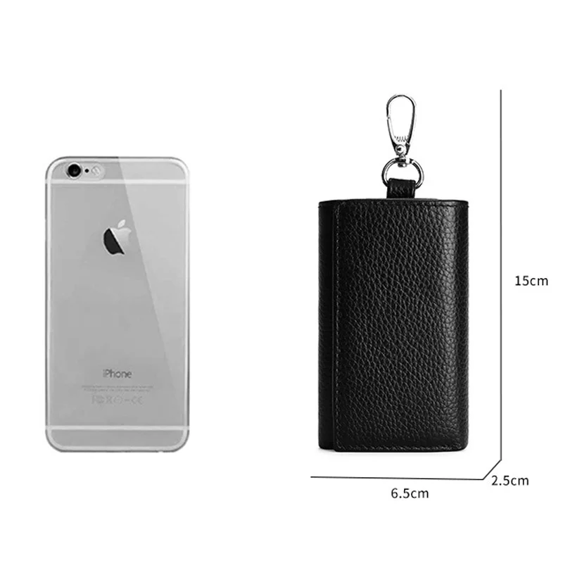 Key Holder Genuine Leather Key Holder Wallet Key Organizer with Card Slots,key organizer,key holder,key purse
