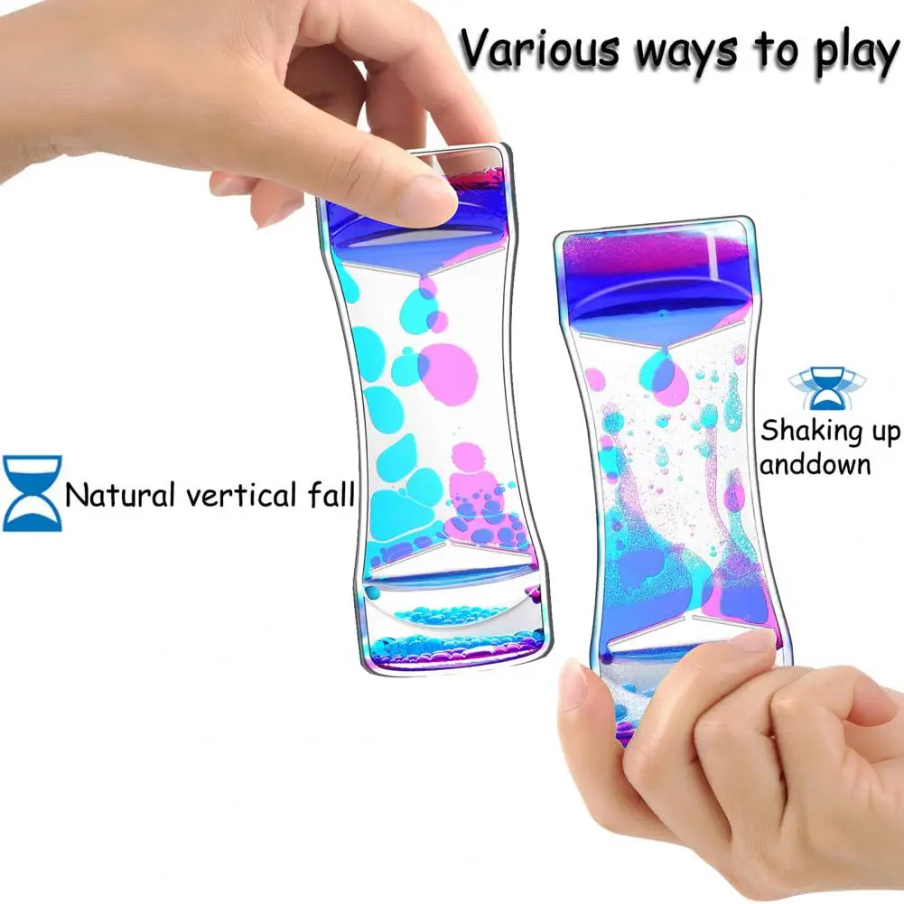 Useful Stress Relief Hourglass Timer Two-color Oil Hourglass Oil Hourglass Ornament Sensory Toy Office Use 6