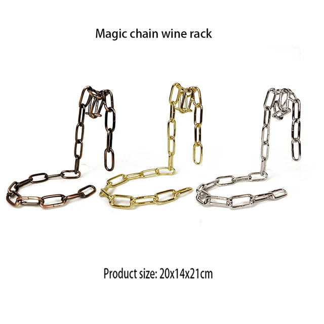 Retro Magic Metal Borospohár Polc Európai Függő Felfüggesztési Lánc Étterem Bár Állvány Tartójelző Otthoni Dekoráció - Image 2