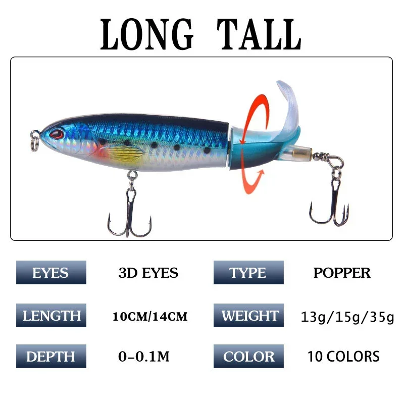 1 Pcs 10cm/14cm Topwater Fishing Lure 4