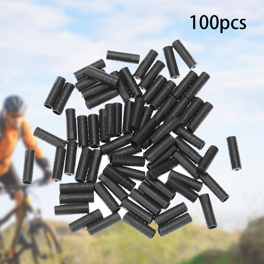 100pcs Bicycle Brake Wire End Core Cap Cable Aluminum Cover Gear Bikes Part