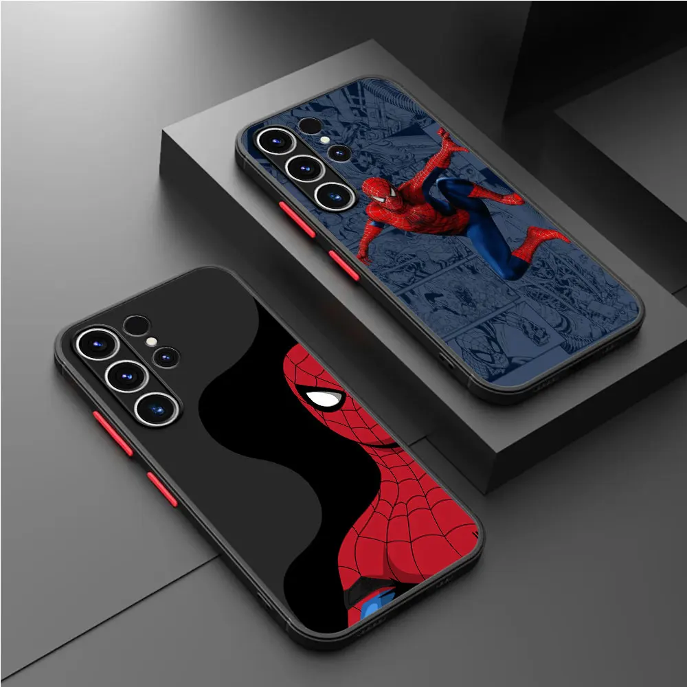 Cover Hard Pc Marvel Comics Custodia Per Telefono Spiderman Per Samsung Galaxy S10 Lite S10 S22 5G S20 Fe S21 Plus S23 Ultra S9 Luxury