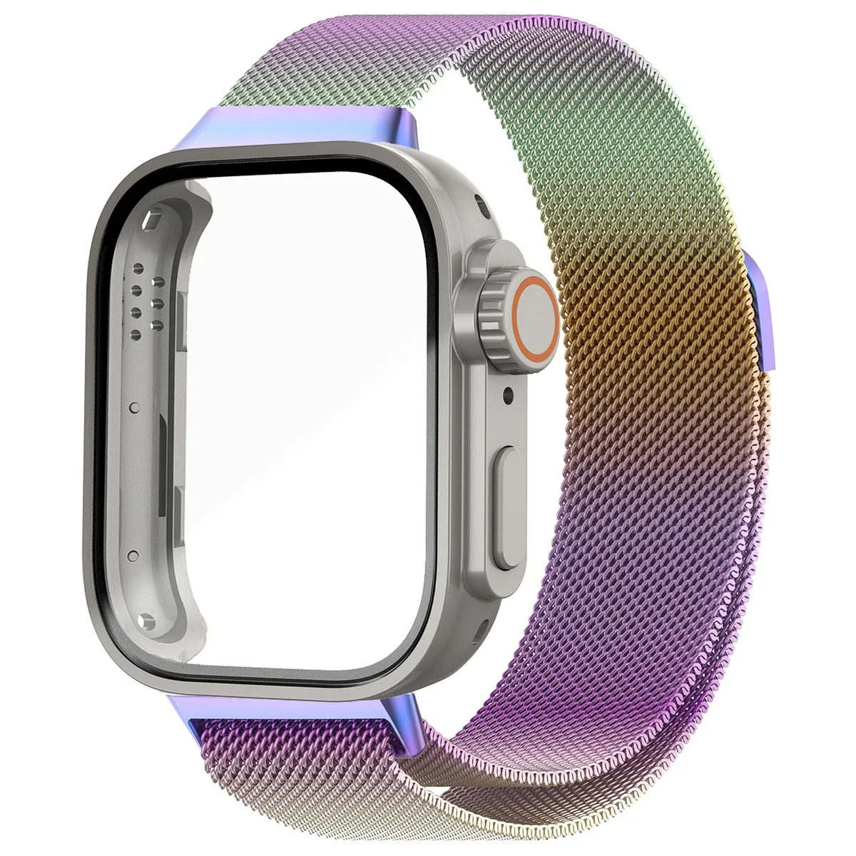 Elegant Milanese Loop Bracelet with Screen Protector