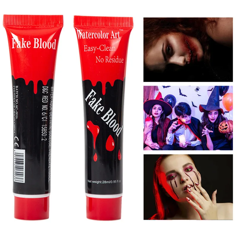 Frascos artificiais de plasma falsificados, Maquiagem Vampiro Tricky,  Adereços paródia, Pintura facial - AliExpress