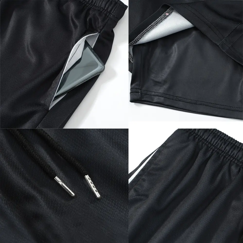Sports Shorts Quick Drying Shorts Sport Shorts Running Shorts Casual Shorts Men's Anime Hanma Baki Fitness Shorts Printed Black Double Layer 2 In 1 Quick-drying Shorts Fitness Running Sports Summer