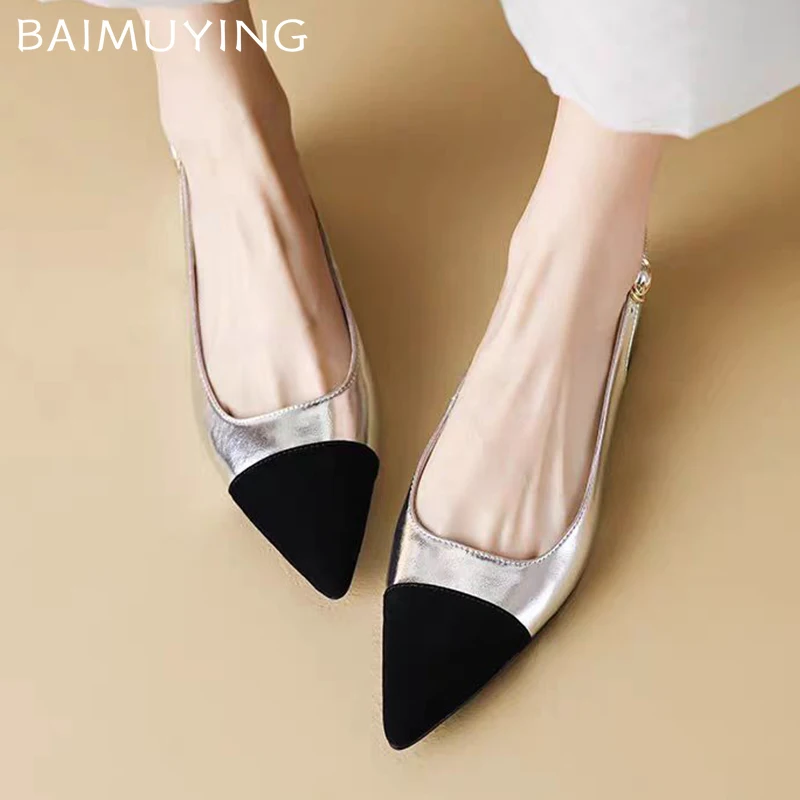 Pointed Toe Women Flats Sandals Fashion Buckle Slingback Shoes Summer New Brand Elegant Shallow Designer Sandalias De Mujer