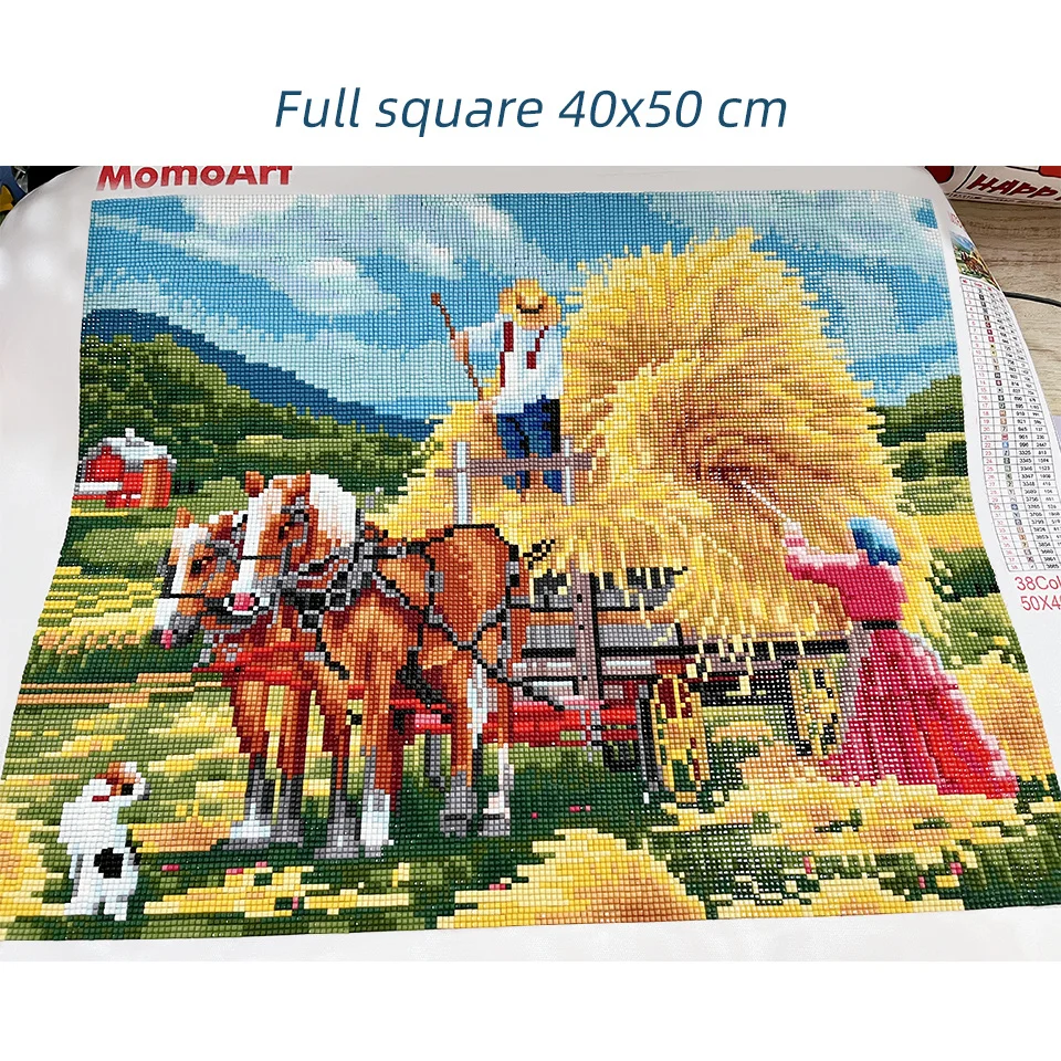 Diamond Painting Painting Set Embroidery Rhinestones Full Diamond Mosaic Farm New Landscape Painting Rhinestones Picture Embroidery Cross Stitch Kit Hobby 5D Wall Art
