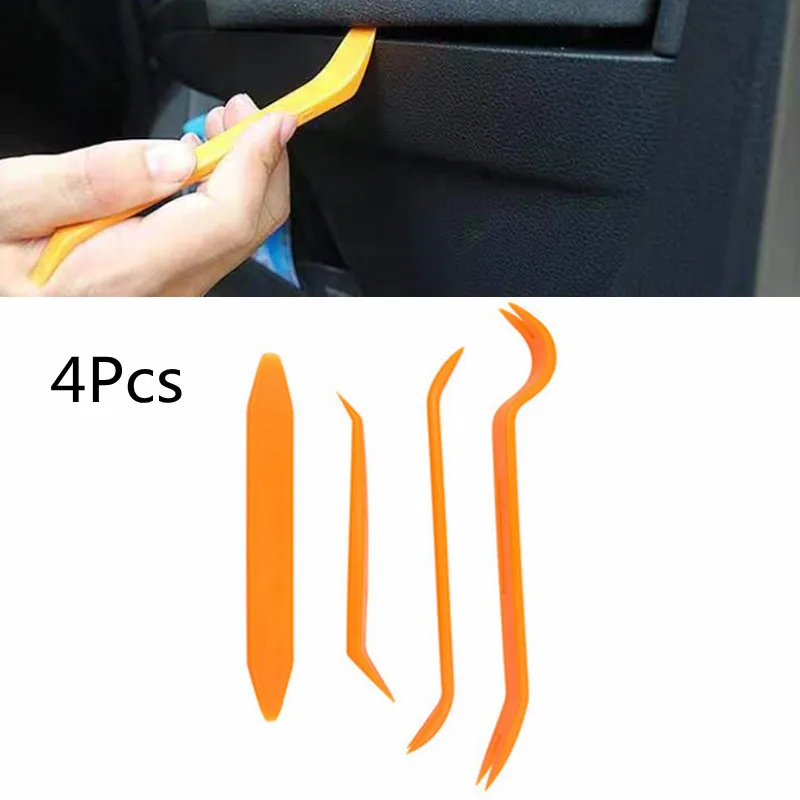 

4Pcs Car Trim Removal Tools Kit Plastic Seesaw Navigation Removal Tool Auto Panel Removal Tool Plastic Blades Common To All Cars