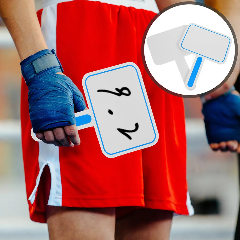 4개입 인체공학적 드라이 이레이즈 패들, 편안한 그립 핸드헬드 화이트보드, 점수 매기기, 투표, 교육, 사무실 발표, 학생용