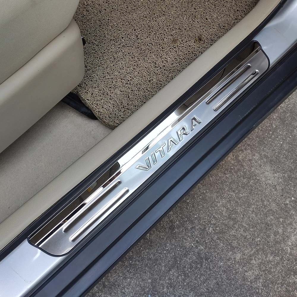 Car Door Sill Protectors Scuff Plate Pedals Sticker Strip For Suzuki Vitara 2015