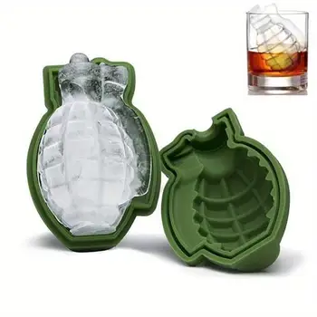 Silicone Ice Cube Mould 3D Grenade Shape Ice Cube Mold Ice Cream Maker Bar Party Silicone Trays Mold Tool Gift