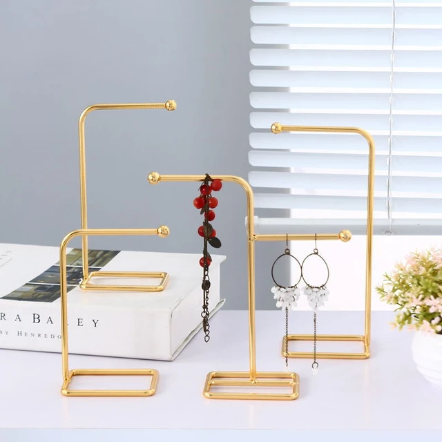 Unique Earring Hanger Rack, Tabletop Jewelry Display Stand, Brass Metal  Hanging Jewelry Towers, Clothing Rack, Earring Holder - AliExpress