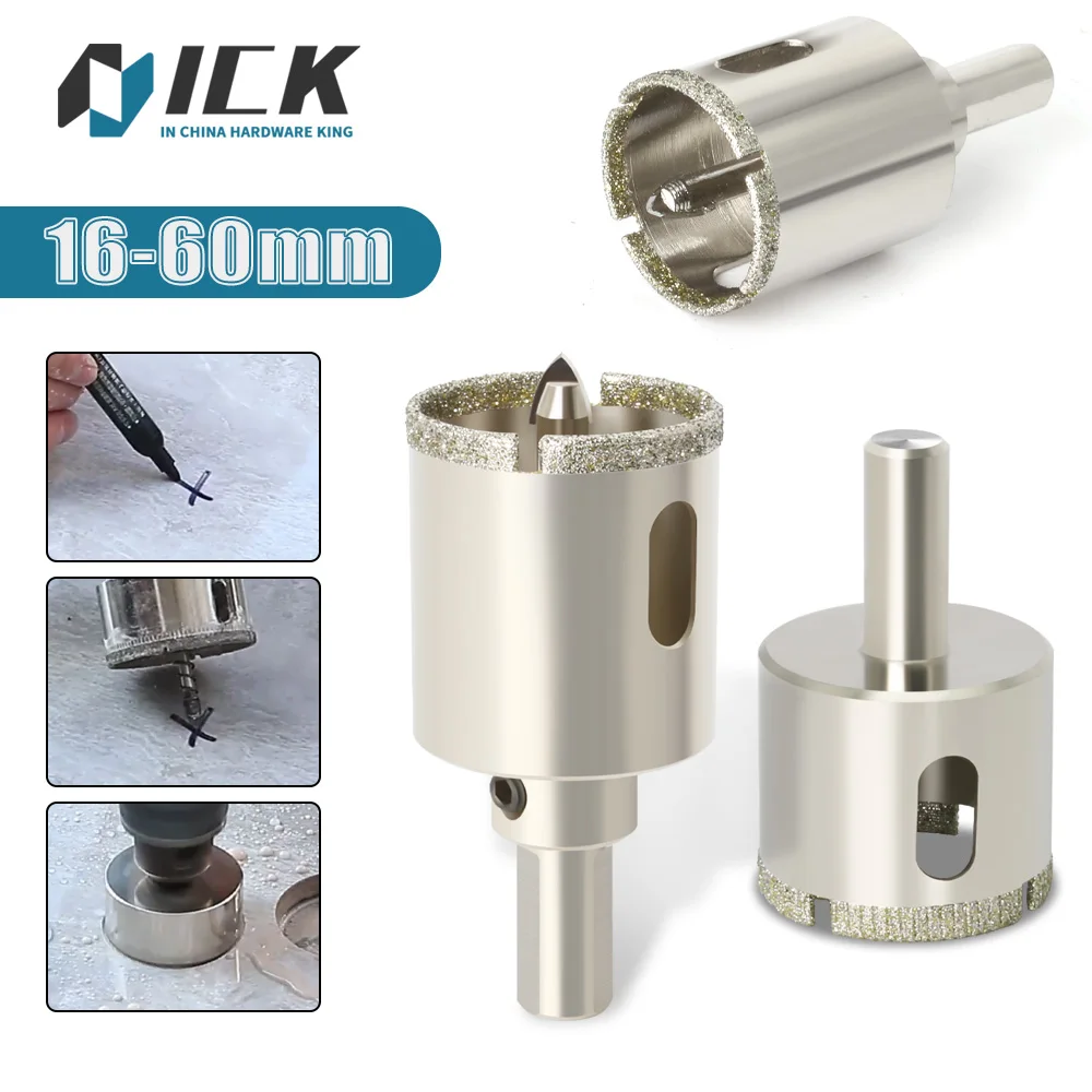 Diamond Coated Center Drill Bits Hole Saw Cup Saw Easy to Locate Stood Kit Tools Tile Marble Glass Power Tool Accessories diamond brazing coated center drill bits hole tile marble glass locate tools dry drill hole saw cutter power tool accessories