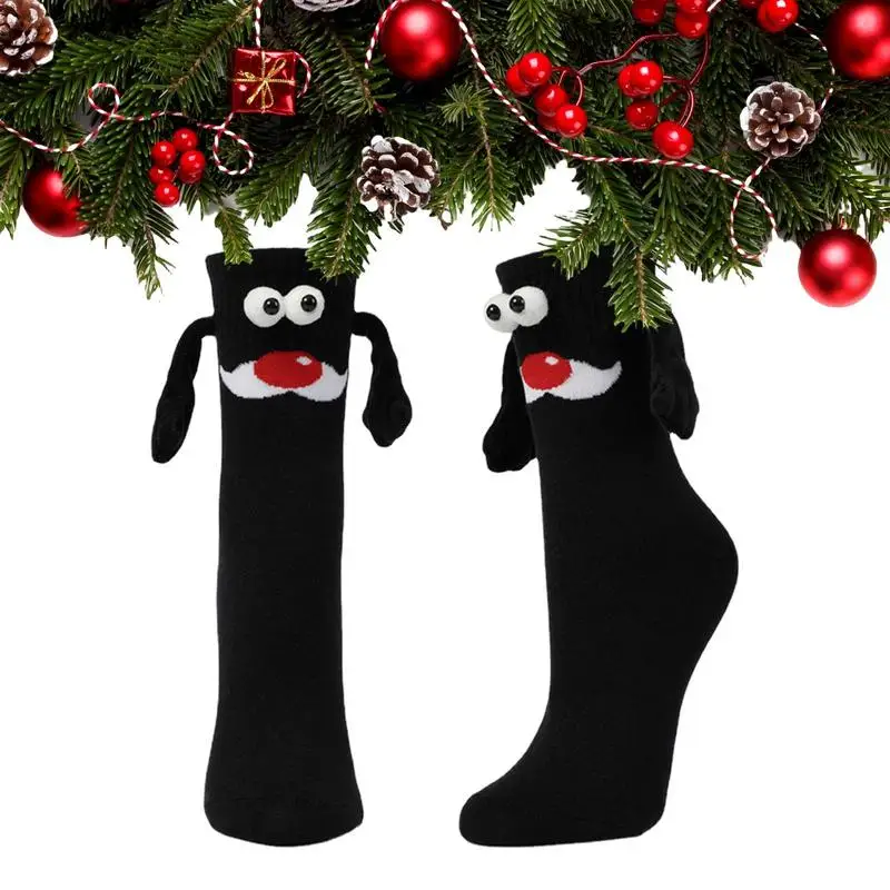 

Magnetic Socks Holding Hands Friendship Hand In Hand Socks 3D Doll Socks Breathable Magnetic Hand Holding Socks Funny Christmas
