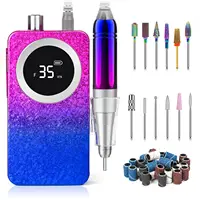 35000RPM Nail Drill Machine Gradient Color Electric Nail File with TFT Display Rechargeable Efile Professional Nail Drills for G 1