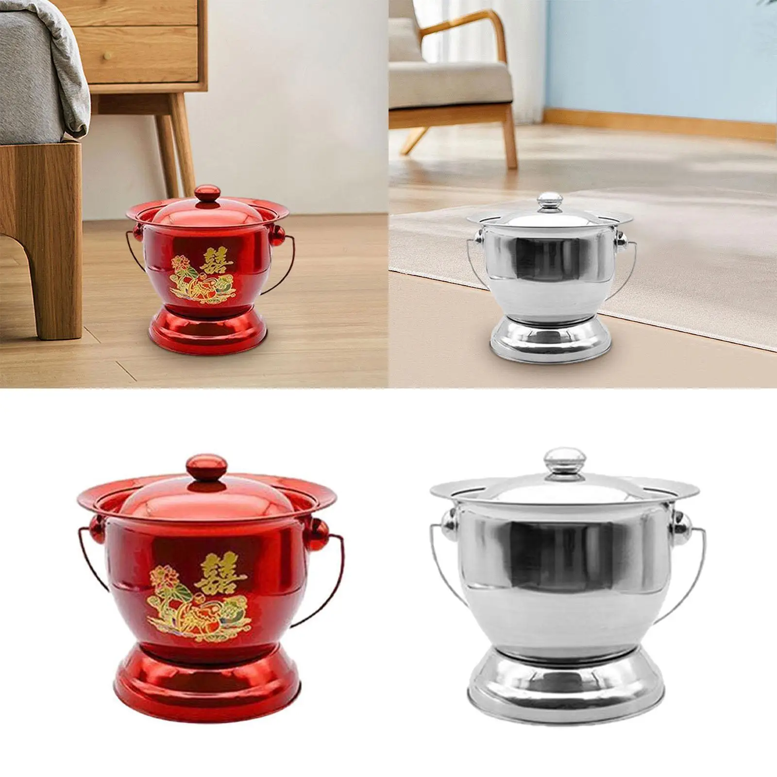 Chamber Pot Thickened Night Urinal Easy Clean Multifunction for Home Elderly 2