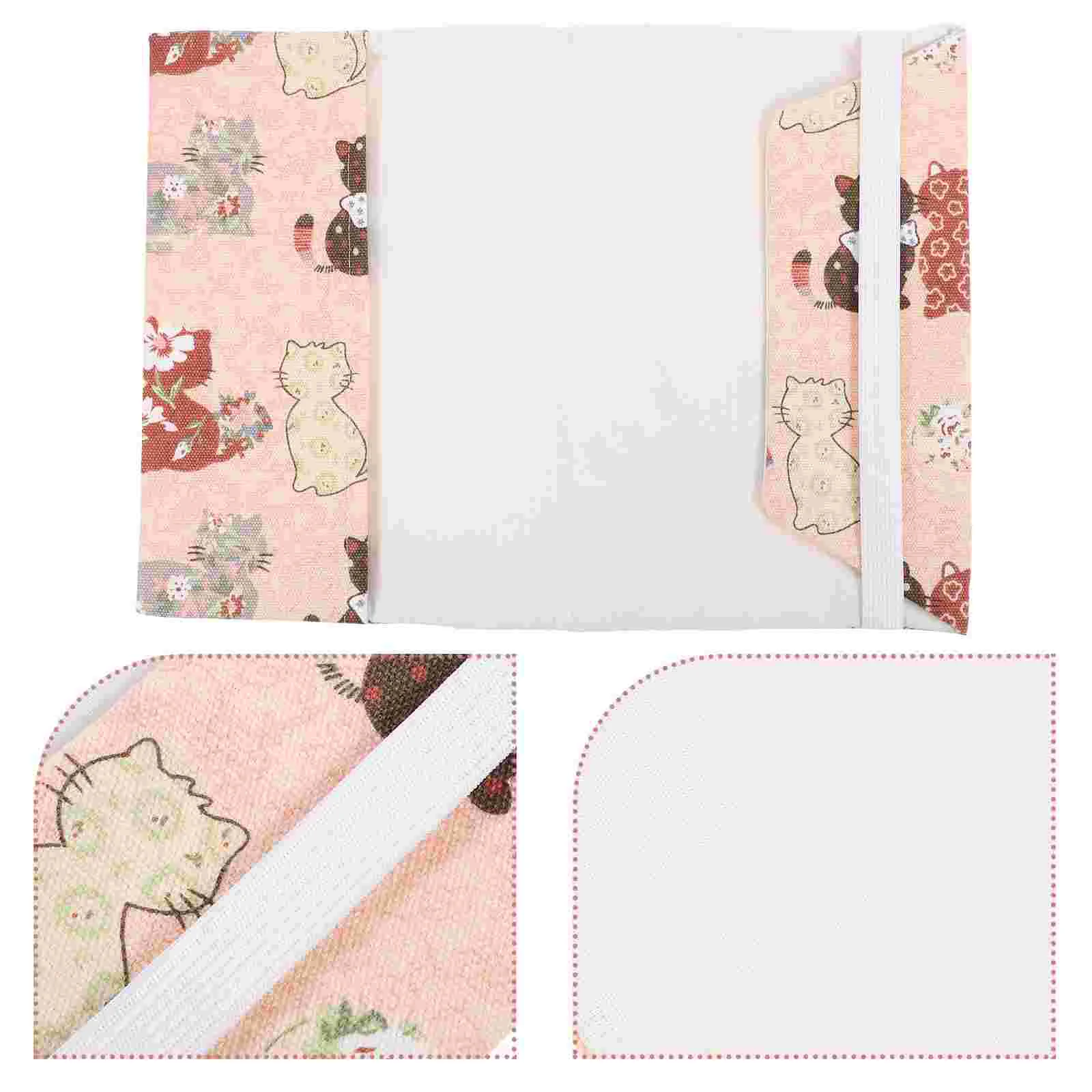 

Book Cover Sleeve Protector A5 Book Covers Hardcover Soft Cloth Book Protector Flower Pattern Adjustable Book Sleeve Notebook