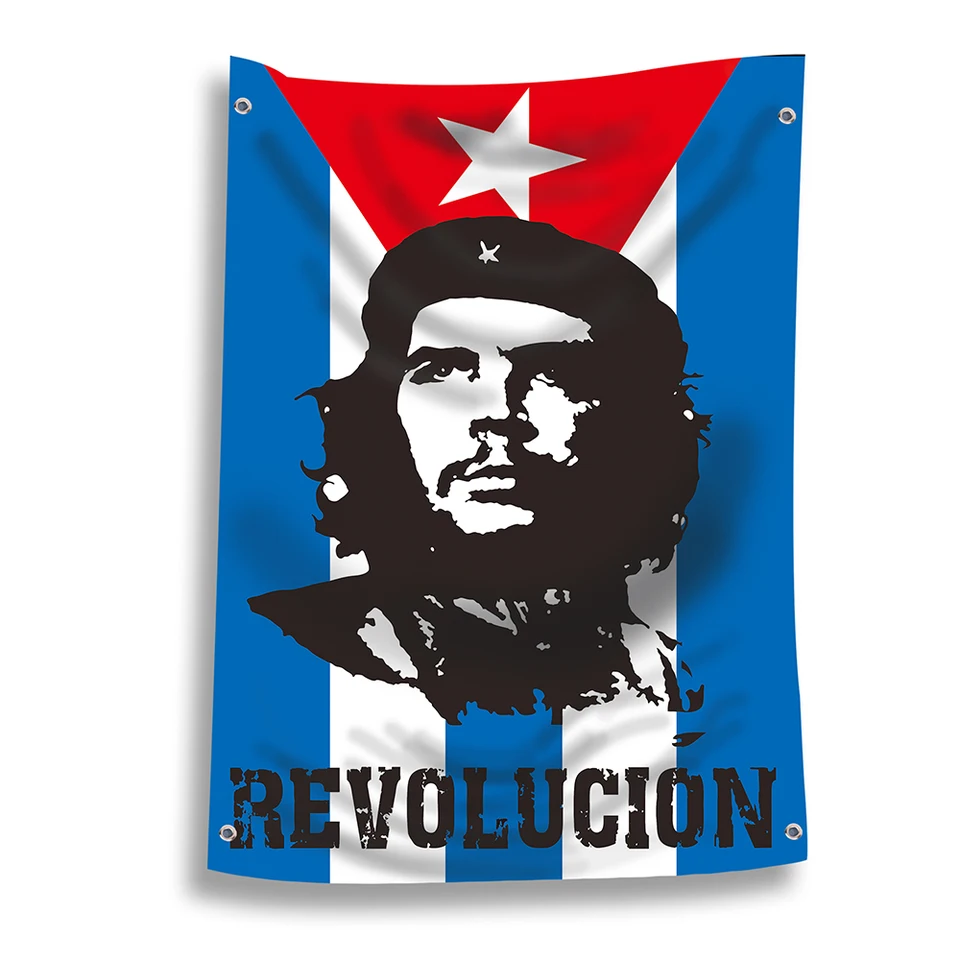 Toppa Stoffa Che Guevara Bandiera Rossa - 9x6 Cm | Termoadesiva O Da Cucire