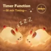 LED Night Light cute Rabbit Animal Cartoon Silicone Lamp Dimmable USB Rechargeable For Children kids bedroom gift Sleeping light 6