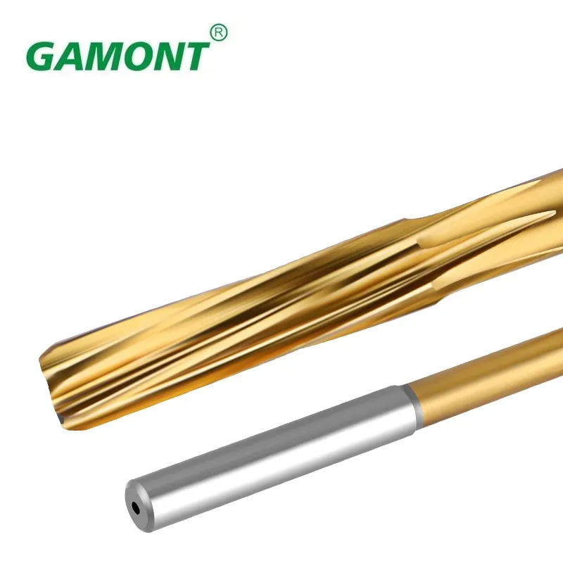 GAMONT HSS-CO Helical Reamer Cobalt Titanium Plated Stainless Steel Special Straight Shank Reamer 3-20 Decimal Point Reamer 3
